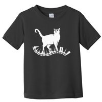 Funny Piano Music Cat Design  Cat Piano Lovers Toddler T-Shirt