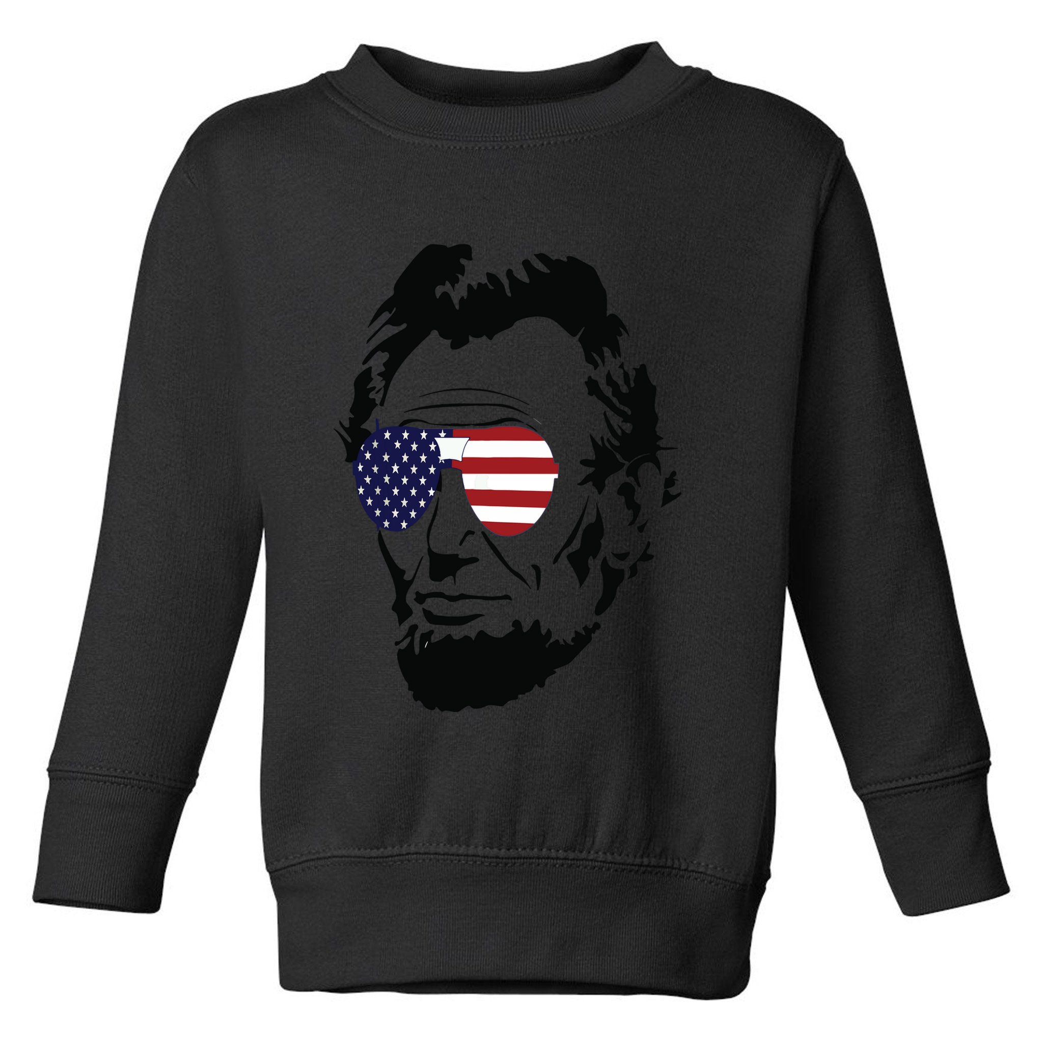 Funny Patriot Merica Abe Lincoln Americana Toddler Sweatshirt