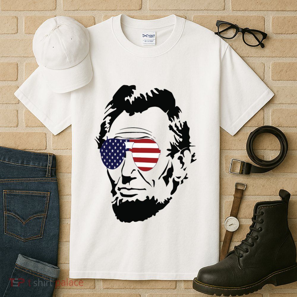 Funny Patriot Merica Abe Lincoln Americana Tall T-Shirt