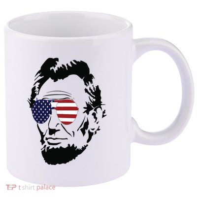 Funny Patriot Merica Abe Lincoln Americana 11oz C Handle Ceramic Mug