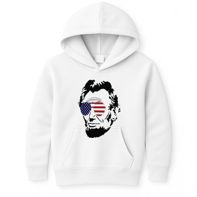 Funny Patriot Merica Abe Lincoln Americana Kids Hoodie