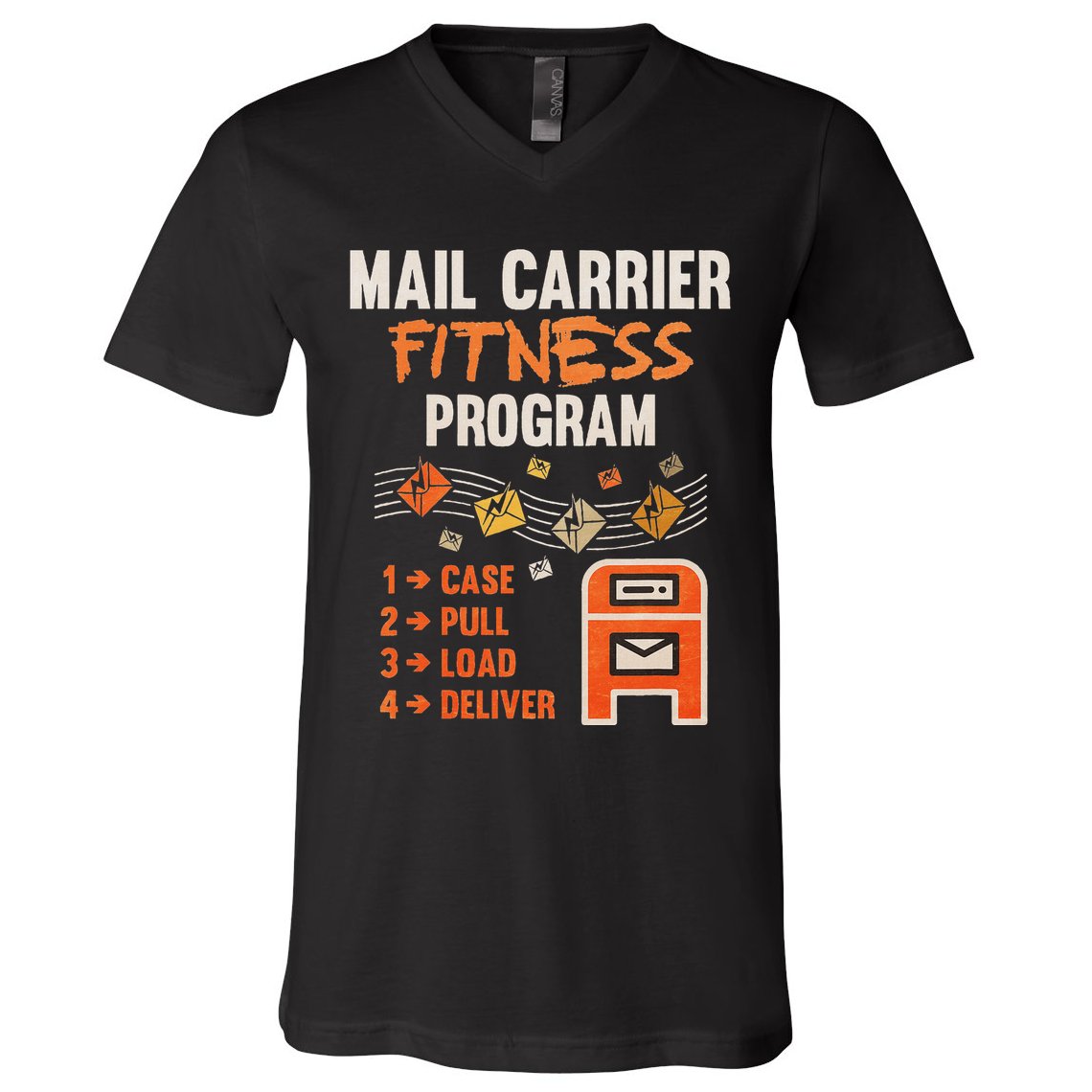 Funny Postman Mail Carrier Rural Carrier Letter Gift V-Neck T-Shirt