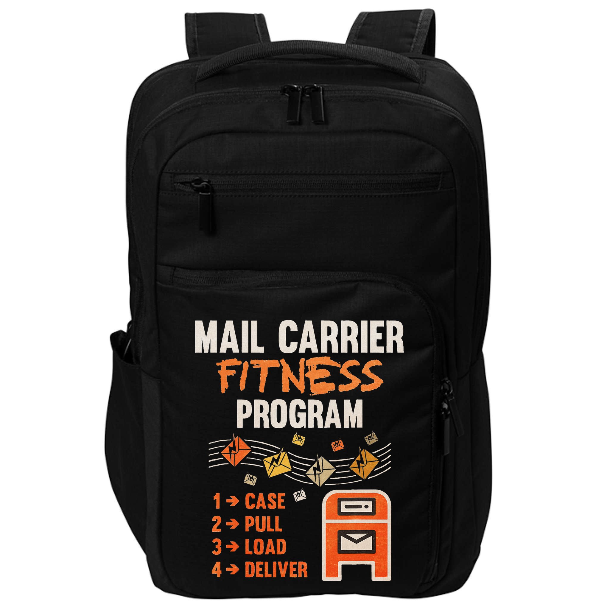 Funny Postman Mail Carrier Rural Carrier Letter Gift Impact Tech Backpack