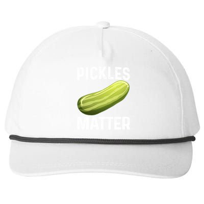 Funny Pickles Matter National Pickle Day Fun Celebration Tee Cool Gift Snapback Five-Panel Rope Hat