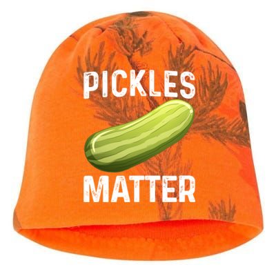 Funny Pickles Matter National Pickle Day Fun Celebration Tee Cool Gift Kati - Camo Knit Beanie