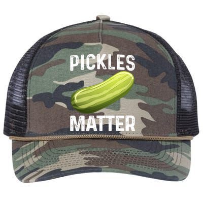 Funny Pickles Matter National Pickle Day Fun Celebration Tee Cool Gift Retro Rope Trucker Hat Cap