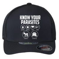 Funny Political Meme Know Your Parasites Flexfit Unipanel Trucker Cap