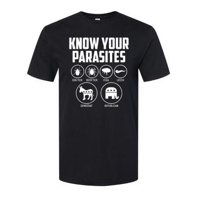 Funny Political Meme Know Your Parasites Softstyle® CVC T-Shirt