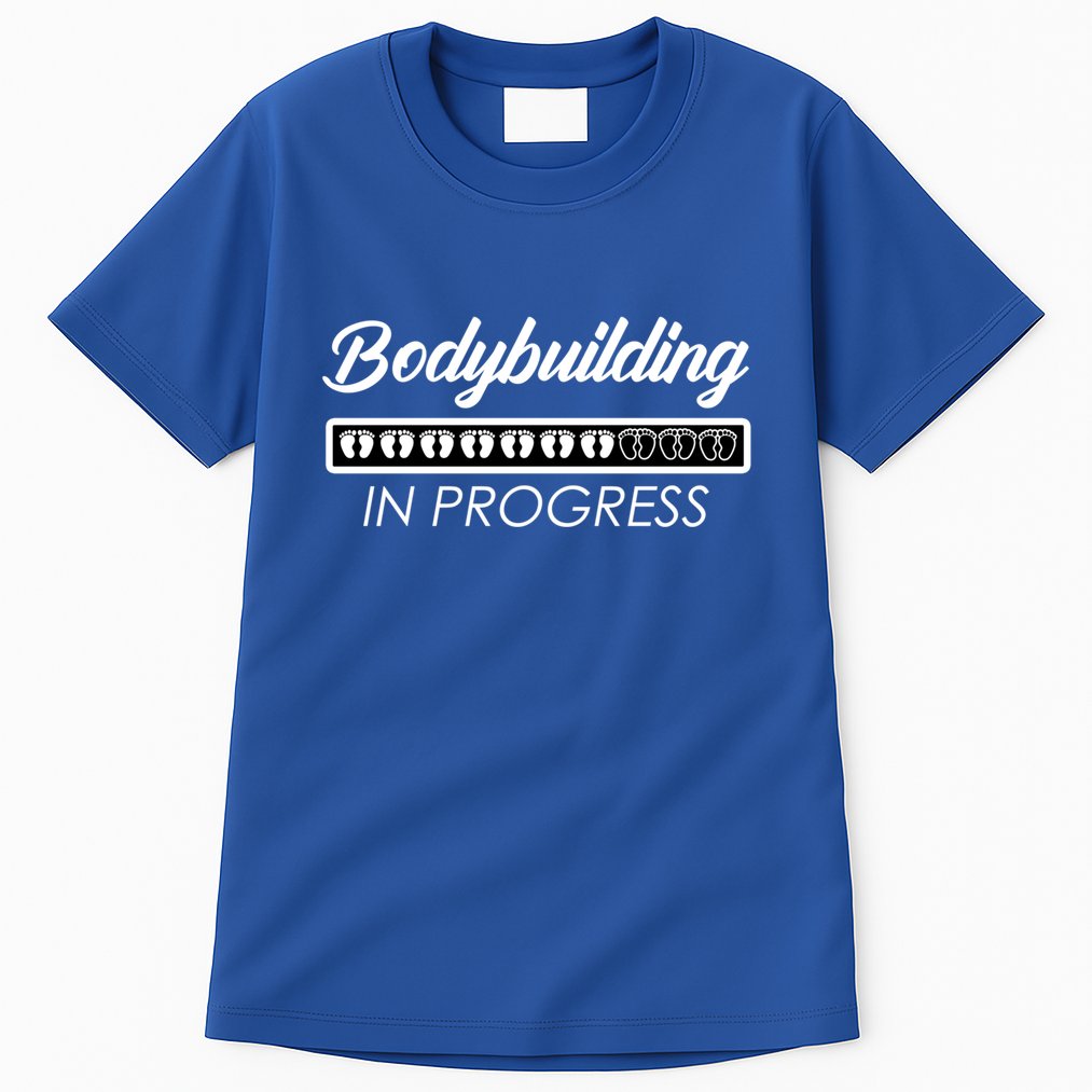 Funny Pregnancy Mommy Bodybuilding In Progress Pregnant Mom Gift Tall T-Shirt