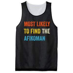 Funny Passover Most Likely To Find The Afikoman Mesh Reversible Basketball Jersey Tank