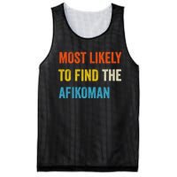 Funny Passover Most Likely To Find The Afikoman Mesh Reversible Basketball Jersey Tank