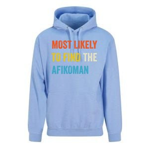 Funny Passover Most Likely To Find The Afikoman Unisex Surf Hoodie