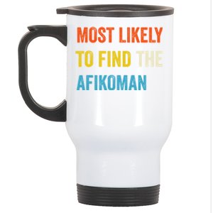 Funny Passover Most Likely To Find The Afikoman Stainless Steel Travel Mug