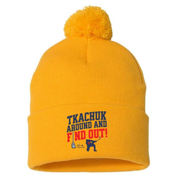 Florida P.A.N.T.H.E.R.S Matthew Tkachuk Around And Find Out Pom Pom 12in Knit Beanie