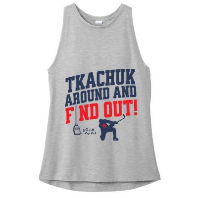 Florida P.A.N.T.H.E.R.S Matthew Tkachuk Around And Find Out Ladies PosiCharge Tri-Blend Wicking Tank