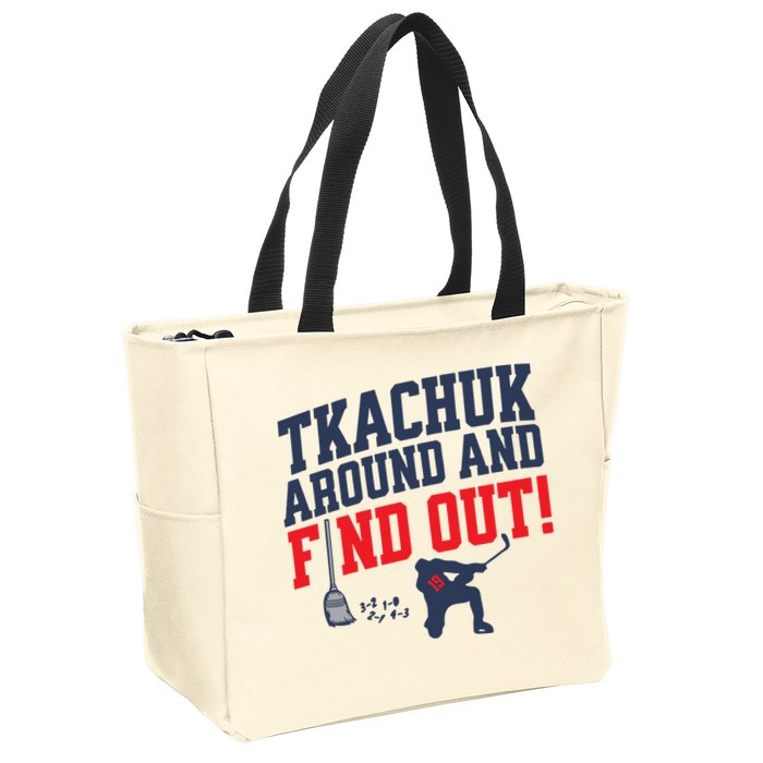 Florida P.A.N.T.H.E.R.S Matthew Tkachuk Around And Find Out Zip Tote Bag
