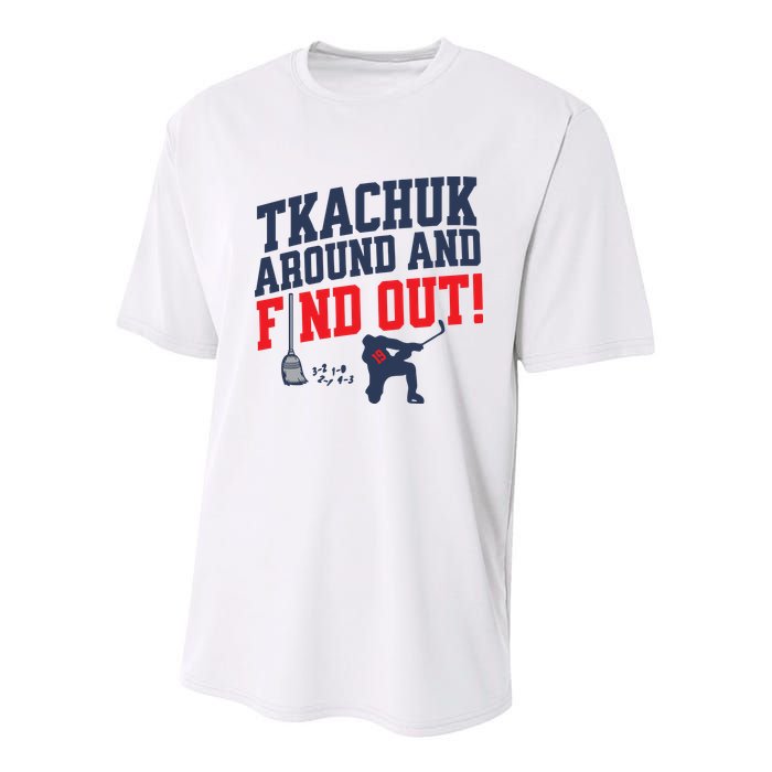 Florida Tkachuk Around And Find Out Youth Performance Sprint T-Shirt