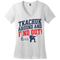 Florida P.A.N.T.H.E.R.S Matthew Tkachuk Around And Find Out Women's V-Neck T-Shirt