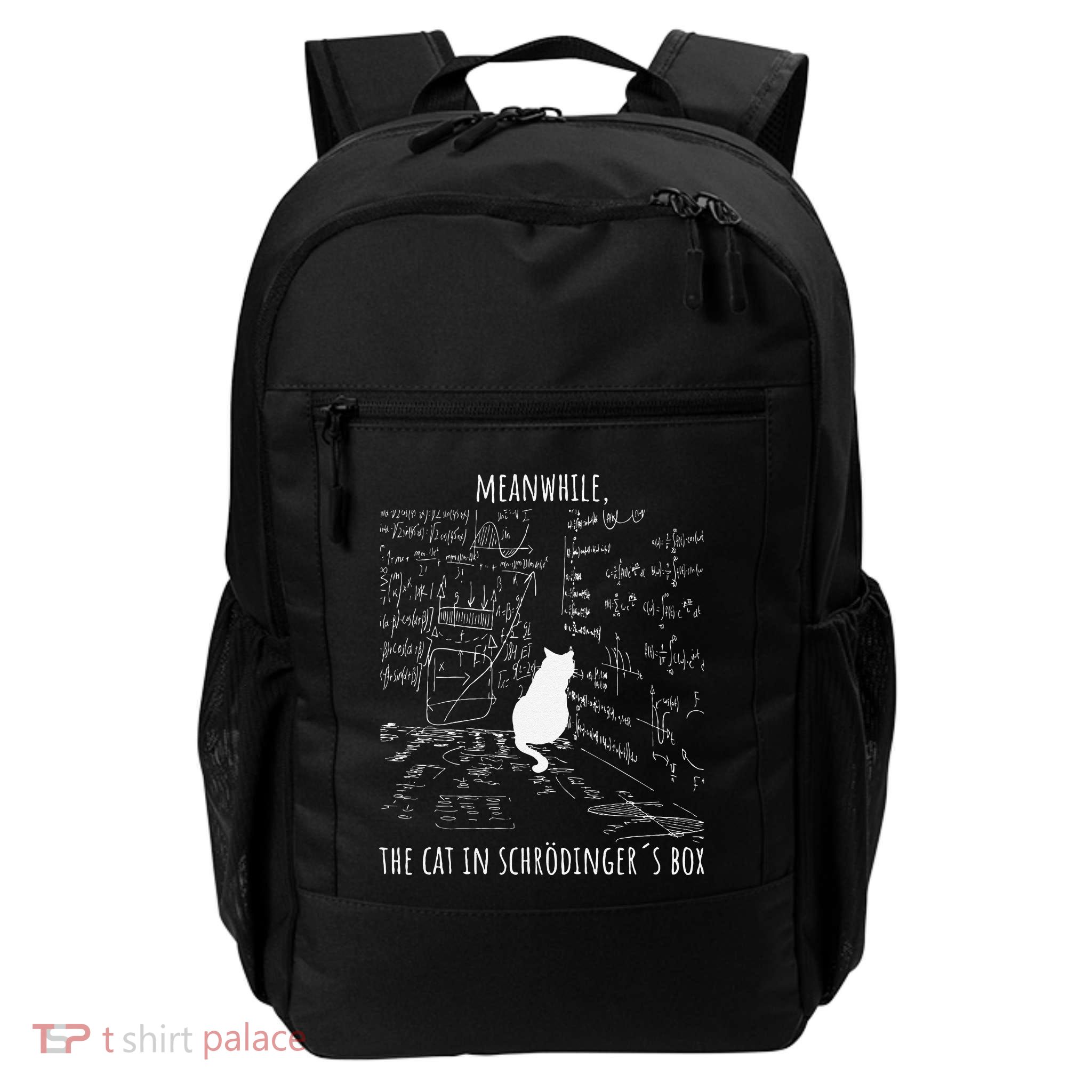 Funny Physics Meanwhile The Cat In SchröDingerS Box Daily Commute Backpack
