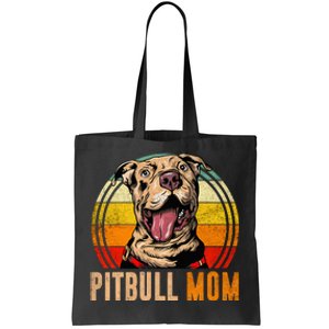 Funny Pitbull Mom Mothers Day Dog Mom Lover Mama From Sons Tote Bag