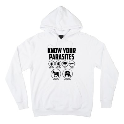 Funny Political Meme Know Your Parasites Hoodie