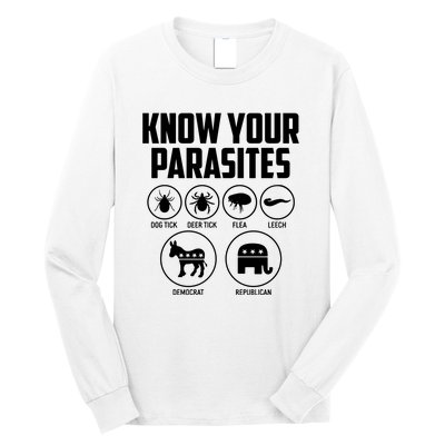 Funny Political Meme Know Your Parasites Long Sleeve Shirt