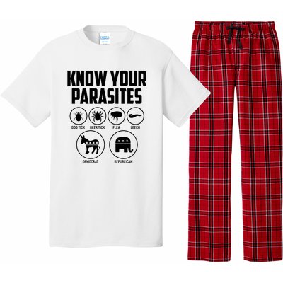 Funny Political Meme Know Your Parasites Pajama Set