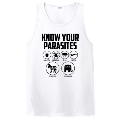 Funny Political Meme Know Your Parasites PosiCharge Competitor Tank