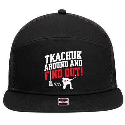 Florida Tkachuk Around And Find Out 7 Panel Mesh Trucker Snapback Hat