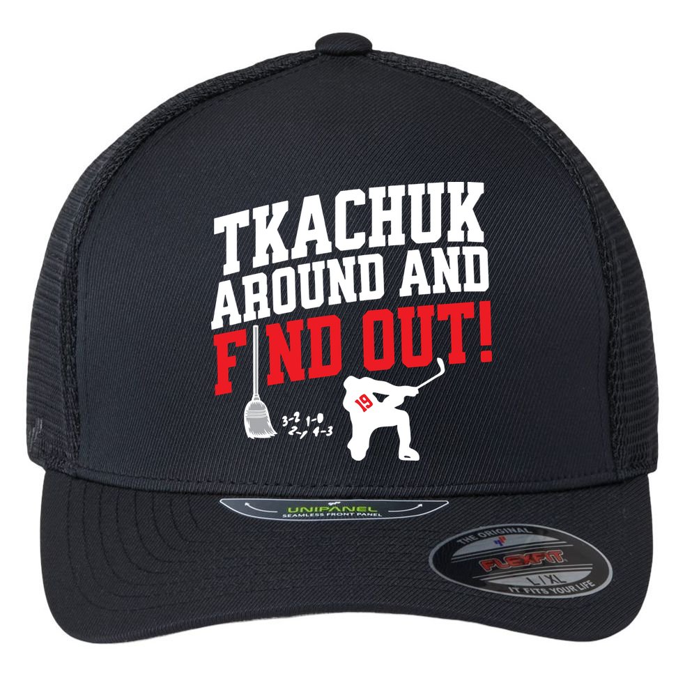 Florida Tkachuk Around And Find Out Flexfit Unipanel Trucker Cap