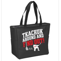 Florida P.A.N.T.H.E.R.S Matthew Tkachuk Around And Find Out Zip Tote Bag
