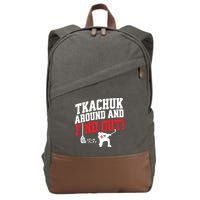 Florida P.A.N.T.H.E.R.S Matthew Tkachuk Around And Find Out Cotton Canvas Backpack