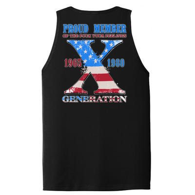 Funny Proud Member Of The Fuck Your Feelings Generation X 1965 1980 Front Back PosiCharge Competitor Tank