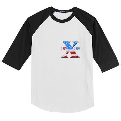 Funny Proud Member Of The Fuck Your Feelings Generation X 1965 1980 Front Back Kids Colorblock Raglan Jersey