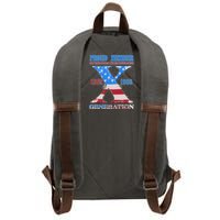 Funny Proud Member Of The Fuck Your Feelings Generation X 1965 1980 Front Back Cotton Canvas Backpack