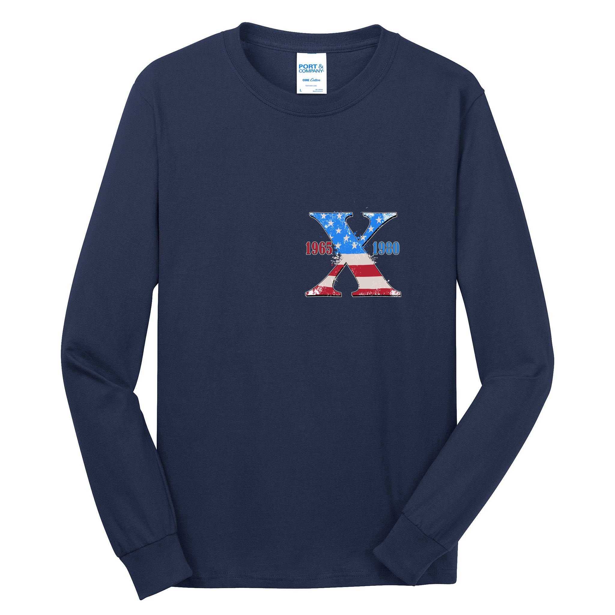 Funny Proud Member Of The Fuck Your Feelings Generation X 1965 1980 Front Back Tall Long Sleeve T-Shirt