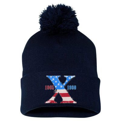 Funny Proud Member Of The Fuck Your Feelings Generation X 1965 1980 Front Back Pom Pom 12in Knit Beanie