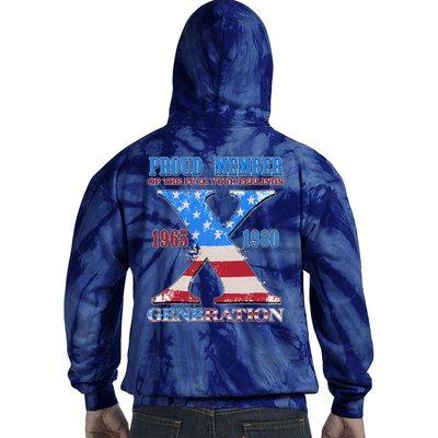 Funny Proud Member Of The Fuck Your Feelings Generation X 1965 1980 Front Back Tie Dye Hoodie