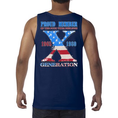 Funny Proud Member Of The Fuck Your Feelings Generation X 1965 1980 Front Back Tank Top