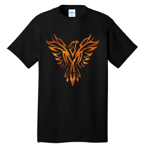 Fire Phoenix Mythical Bird Rising Born Again Tall T-Shirt