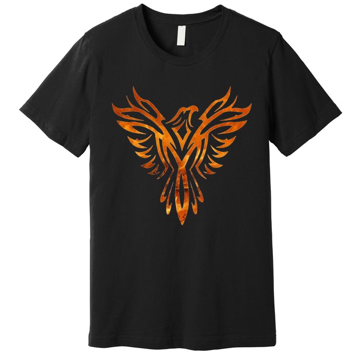 Fire Phoenix Mythical Bird Rising Born Again Premium T-Shirt