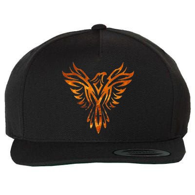 Fire Phoenix Mythical Bird Rising Born Again Wool Snapback Cap