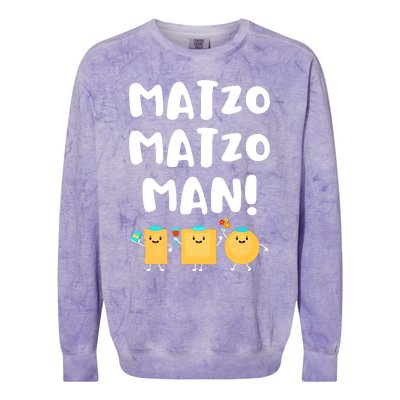 Funny Passover Matzo Matzo Man Jewish Seder Family Colorblast Crewneck Sweatshirt