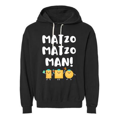 Funny Passover Matzo Matzo Man Jewish Seder Family Garment-Dyed Fleece Hoodie