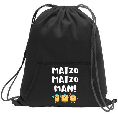 Funny Passover Matzo Matzo Man Jewish Seder Family Sweatshirt Cinch Pack Bag