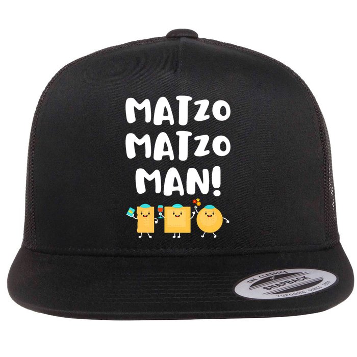 Funny Passover Matzo Matzo Man Jewish Seder Family Flat Bill Trucker Hat