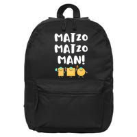 Funny Passover Matzo Matzo Man Jewish Seder Family 16 in Basic Backpack