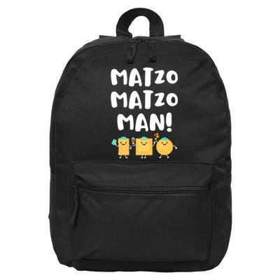 Funny Passover Matzo Matzo Man Jewish Seder Family 16 in Basic Backpack