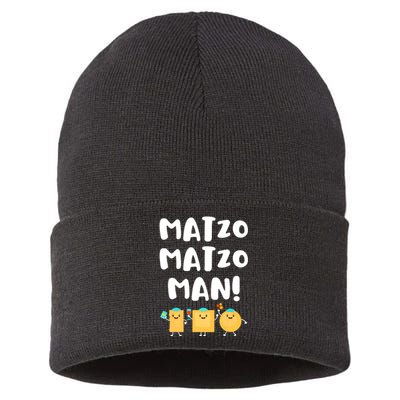 Funny Passover Matzo Matzo Man Jewish Seder Family Sustainable Knit Beanie