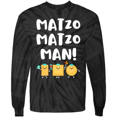 Funny Passover Matzo Matzo Man Jewish Seder Family Tie-Dye Long Sleeve Shirt